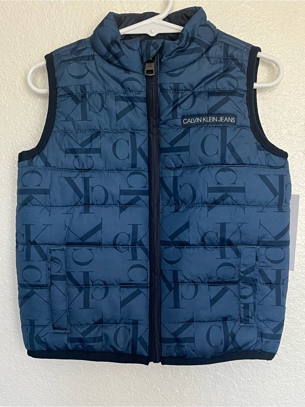 Calvin Klein Jeans Blue Logo Quilted Puffer Vest 18 Months